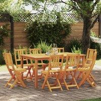 Berkfield Home Folding Garden Chairs 8 pcs 36x46x86 cm Solid Wood Acacia in Brown | Size: 36 x 46 x 86 cm