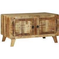 Berkfield Home Coffee Table 80x54x45 cm Solid Wood Rough Mango in Brown | Size: 80 x 54 x 45 cm