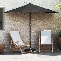 Berkfield Home Garden Parasol Black 280 cm diameter Fabric