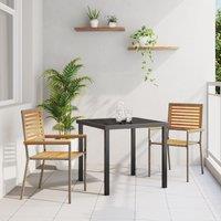 Berkfield Home Stacking Garden Chairs - 2 pcs in Grey Poly Rattan