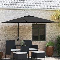 Berkfield Home Patio Umbrella Black Polyester, Steel Large Tiltable