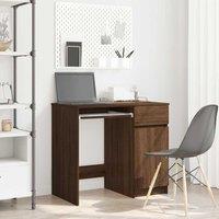 Berkfield Home Desk Brown Oak 86x49x76 cm Engineered Wood | Size: 86 x 49 x 76 cm