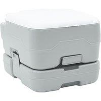 Berkfield Home Portable Camping Toilet - 10L Fresh Water & 10L Waste Tank in Grey