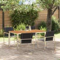 Berkfield Home 5 Piece Garden Dining Set Solid Wood Acacia in Brown