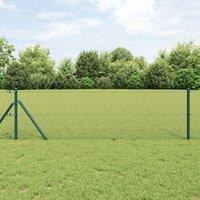 Berkfield Home Hexagon Fence Green 0.6x50 m Steel