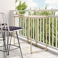Berkfield Home Folding Garden Table Beige 90x51x75 cm Poly Rattan | Size: 90 x 51 x 75 cm
