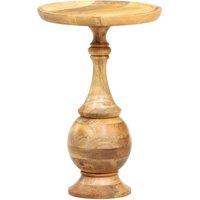 Round Side Table 43x43x66 cm Solid Mango Wood