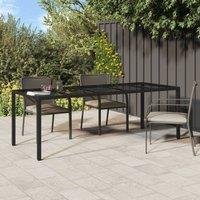 Berkfield Home Garden Dining Table Black 250x100x75 cm Poly Rattan | Size: 250 x 100 x 75 cm