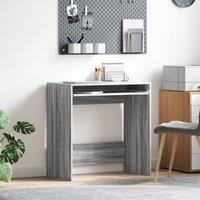 Berkfield Home Computer Desk Grey Sonoma Engineered wood Compact Simple