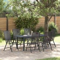 Berkfield Home 7 Piece Garden Dining Set in Anthracite Steel