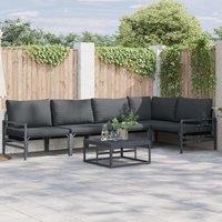 Berkfield Home Garden Sofa Set 6 pcs Anthracite Steel