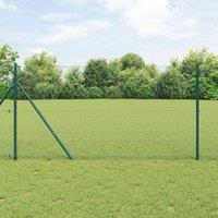 Berkfield Home Fencing Set Set of 2 Forest green Metal mesh 25 x 1 m Durable