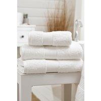 Deyongs Bliss Pima Supersoft Fluffy Cotton 650gsm Towels 2025 in White | Size: Bath Sheet