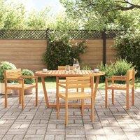 Berkfield Home Garden Dining Table Oval 150x90x75 cm Solid Wood Acacia in Brown | Size: 150 x 90 x 75 cm