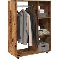 Berkfield Home Wardrobe Old Wood 80x40x110 cm Engineered Wood in Brown | Size: 80 x 40 x 110 cm