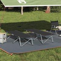 Berkfield Home Folding Camping Beds 2 pcs with Carry Bag Black 600D Oxford Fabric