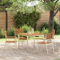 Berkfield Home Outdoor Dining Table 90x90x74.5 cm Solid Wood Acacia in Brown