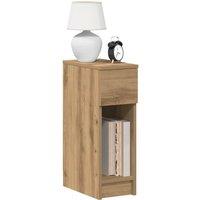 Berkfield Home Bedside Cabinet with Drawer Artisan Oak 20x36x60 cm in Brown | Size: 20 x 36 x 60 cm