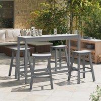 Berkfield Home Bar Stools 6 pcs Light Grey HDPE