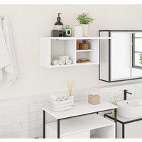 Berkfield Home Bathroom Wall Cabinet White 60x25x30 cm Engineered Wood | Size: 60 x 25 x 30 cm