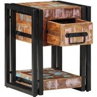 Berkfield Home Nightstand 40x40x40 cm Made from Reclaimed Solid Wood in Brown | Size: 40 x 40 x 40 cm
