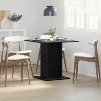 Berkfield Home Dining Table Black Oak 80x80x75 cm Engineered Wood | Size: 80 x 80 x 75 cm