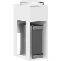 Berkfield Home Computer Tower Stand with Drawer White 30x44x74 cm | Size: 30 x 44 x 74 cm
