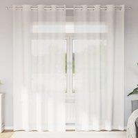 Berkfield Home Voile Curtains with Grommets 2 pcs White