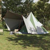 Berkfield Home Family Tent Tipi Green 12-Person Waterproof