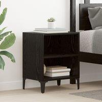 Berkfield Home Bedside Cabinets 2 pcs Black Oak 40x30x50 cm Engineered Wood | Size: 40 x 30 x 50 cm