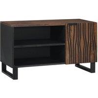 Berkfield Home TV Cabinet 80 x 31.5 x 46 cm Solid Wood & Engineered Wood in Brown