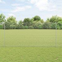 Berkfield Home Welded Wire Fence with 10 U Posts Silver 1.6x10 m Steel