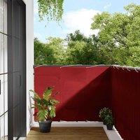 Berkfield Home Balcony Screen Red 120x700 cm 100% Polyester Oxford
