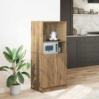 Berkfield Home Kitchen Cabinet Artisan Oak 57x41.5x131.5 cm Engineered Wood in Brown
