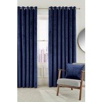 Helena Springfield 'Escala' Woven Lined Curtains in Blue | Size: 167 cm width x 183 cm drop