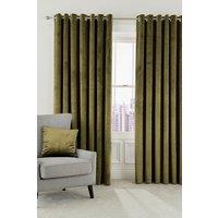 Helena Springfield 'Escala' Woven Lined Curtains in Olive | Size: 167 cm width x 137 cm drop