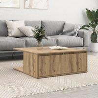 Berkfield Home Coffee Table Artisan oak 80 x 80 x 31 cm Engineered wood in Brown