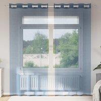 Berkfield Home Voile Curtains with Grommets 2 pcs Royal Blue