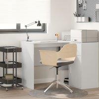 Berkfield Home Writing Desk White Engineered wood Medium Storage Writing Desk