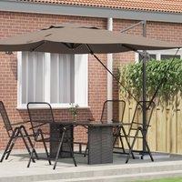 Berkfield Home Patio Umbrella Taupe Large Polyester & Steel