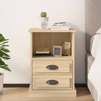 Berkfield Home Bedside Cabinet Sonoma Oak 43x36x60 cm in Brown | Size: 43 x 36 x 60 cm