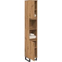 Berkfield Home Bathroom Cabinet Artisan Oak 30x30x190 cm Engineered Wood in Brown | Size: 30 x 30 x 190 cm