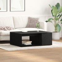 Berkfield Home Coffee Table Black Oak 90x67x33 cm Engineered Wood | Size: 90 x 67 x 33 cm