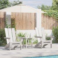 Berkfield Home Foldable Adirondack Chairs 2 pcs White 74.5x80.5x90 cm HDPE