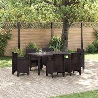 Berkfield Home Garden Table Brown 150x100x73 cm Poly Rattan | Size: 150 x 100 x 73 cm