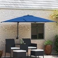Berkfield Home Garden Parasol Azurblau 2.5 x 2.5 m Fabric in Blue