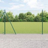 Berkfield Home Hexagon Fence Green 1, 5x10 m Steel
