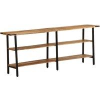 Berkfield Home Console Table 180x35x70 cm Solid Wood Mango in Brown | Size: 180 x 35 x 70 cm