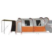 Berkfield Home Car Tent 4-Person Grey & Orange Waterproof