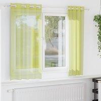 Berkfield Home Voile Curtains with Grommets 2 pcs Apple Green 140x175 cm